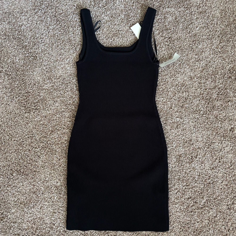 Aritzia Babaton Sculpt Knit Squareneck Mini Dress